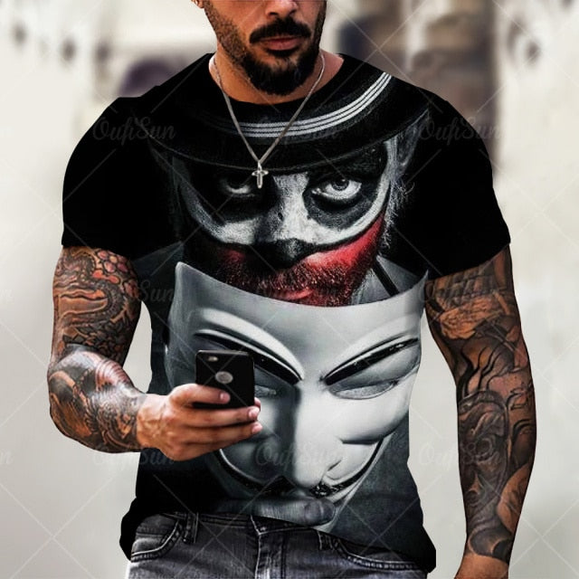 Poleras Stampex™ Anonymous, estampado V1 3D MODA 2021-2022 IMarket Shop