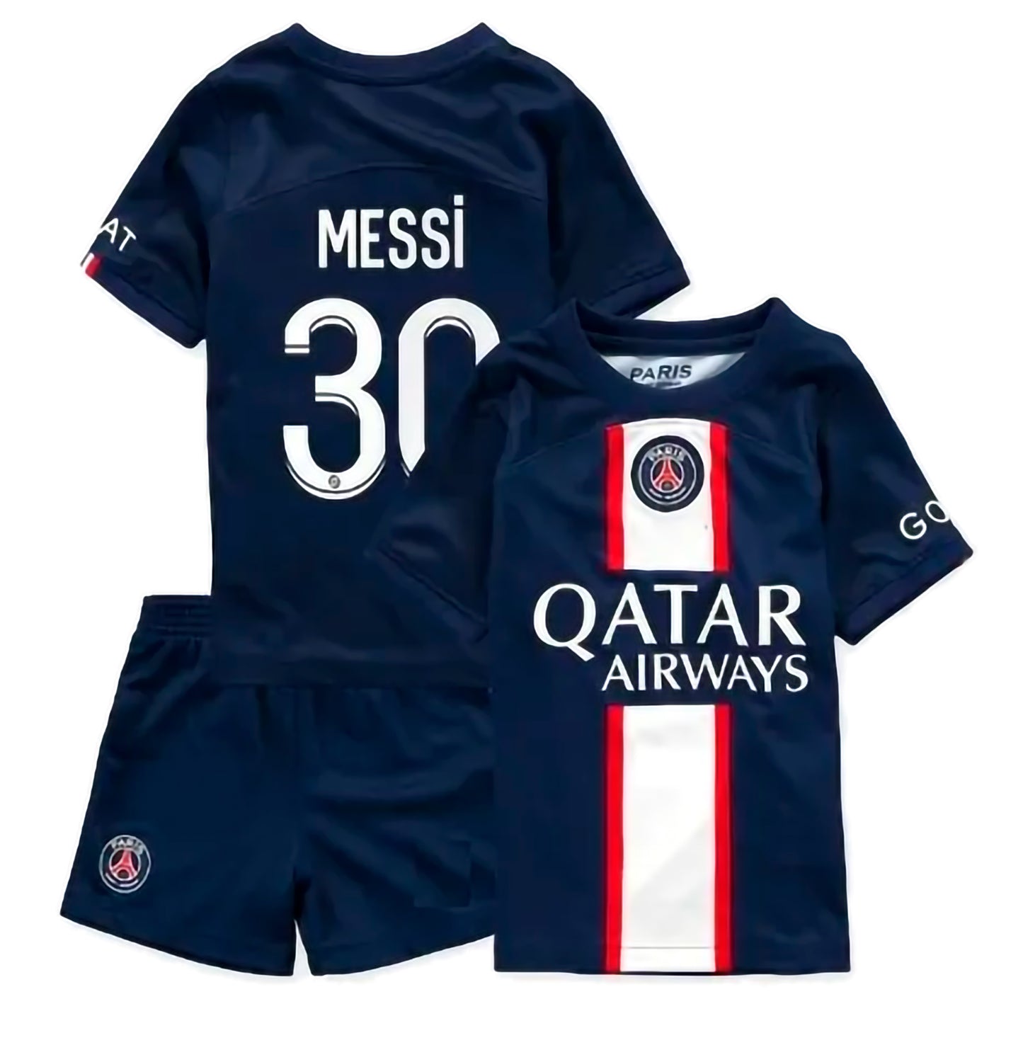 Equipación Camiseta y Short Paris Saint Germain Temporada 2022-2023 Messi 30 Niño Alta Calidad
