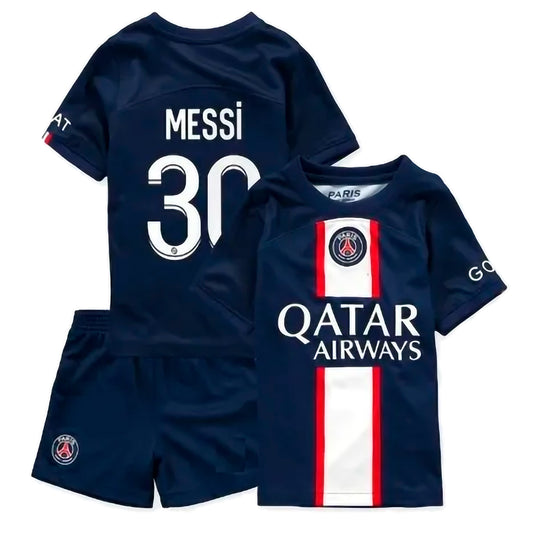 Equipación Camiseta y Short Paris Saint Germain Temporada 2022-2023 Messi 30 Niño Alta Calidad