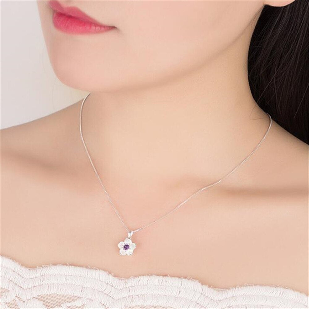 Collar colgante plata de lujo