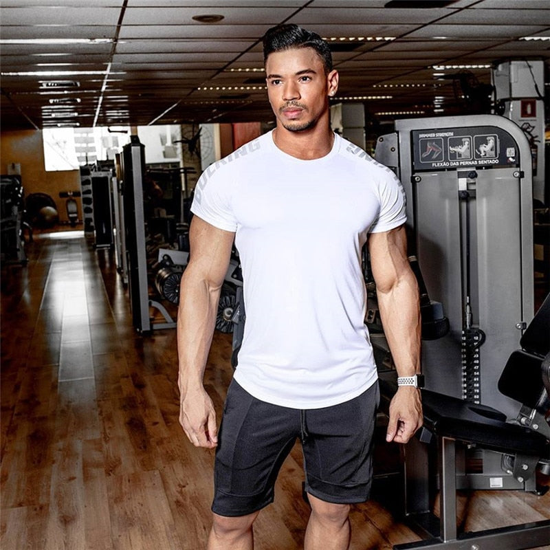 Polera KAIERKANG® Ajustada para hombre Fitness y Gym