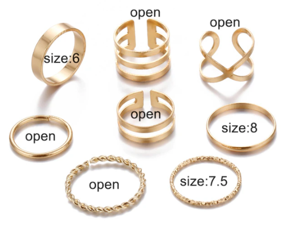 Pack unique ring® conjunto de anillos Original