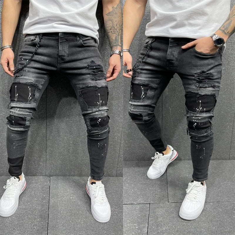 jeans mezclilla rajados® slim fit