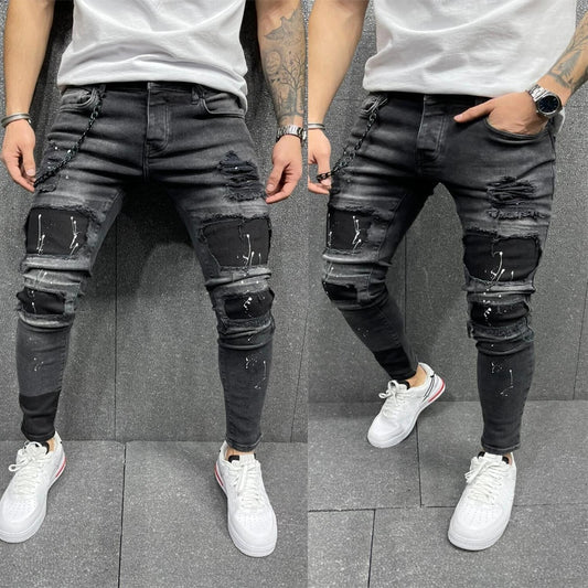 jeans mezclilla rajados® slim fit