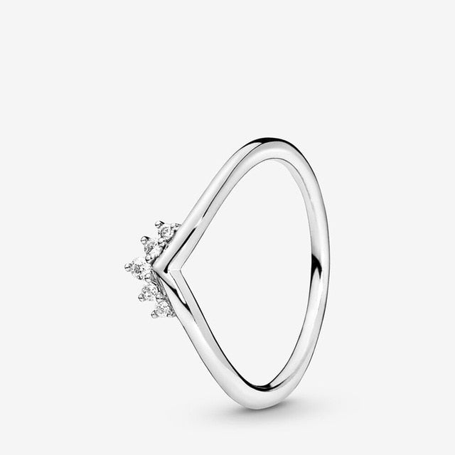 anillos de plata tiara princesa 2021