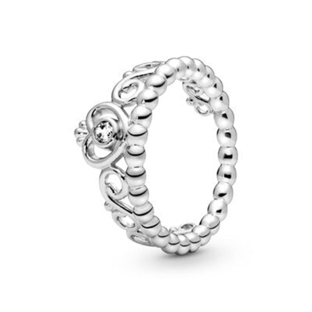 anillos de plata tiara princesa 2021