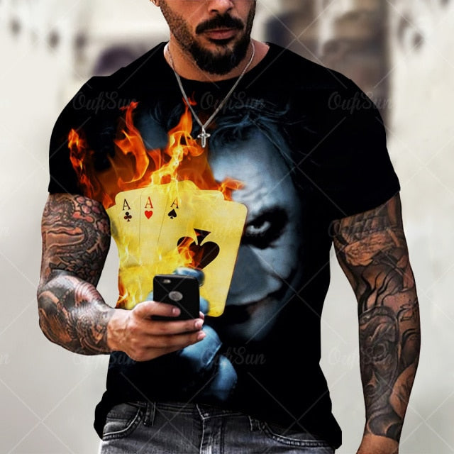 Poleras Stampex™ Guasón, Anonymous, estampado V2 3D MODA 2021-2022
